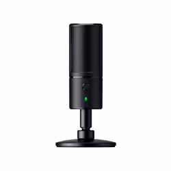 Razer Seiren X - Streaming USB Condenser Microphone (Compact with Damper, Supercardioid Recording Pattern, No Latency, Mute B ...