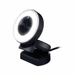 Razer Kiyo - Streaming Camera with Ring Lighting (USB Webcam, HD Video 720p, 60 FPS, Compatible with Open Broadcaster Software, Xsplit, Autofocus, Cam