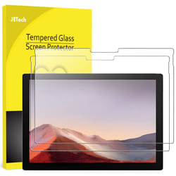 Screen Protector for Surface Pro 7 Plus/Surface Pro 7 12.3-Inch, 9H Tempered Glass Film, Support Surface Pen, HD Clear, 2-Pack