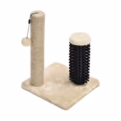 Amazon Basics cat Scratching Post with Brush 122 x 122 x 1654 Inch Beige