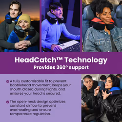 Cabeau The Neck's Evolution  TNE S3 Travel Neck Pillow Memory Foam Airplane Pillow. Neck Pillow with Attachment Straps - 360 Degree Support for Travel