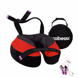 Cabeau The Neck's Evolution  TNE S3 Travel Neck Pillow Memory Foam Airplane Pillow - Neck Pillow with Attachment Straps - 360 ...
