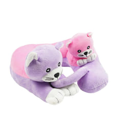 Cabeau Evolution Kids Travel Pillow with Innovative Chin Strap  Head Support  Super Soft  Fun Children Pillow Design for Com