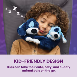 Cabeau Evolution Kids Travel Pillow with Innovative Chin Strap  Head Support  Super Soft  Fun Children Pillow Design for Com