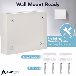 AdirOffice Multi Purpose Mail Box with Lock  Heavy Duty Drop Box  Commercial Suggestion Box Wall Mountable Safe and Secure Ba