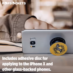 Official PopSockets PopGrip Expanding Stand Ring Holder Finger Grip For Mobile Phones, Tablets, iPads - Hufflepuff