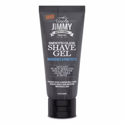 Uncle Jimmy Smooth Glide Shave Gel for Men with Sensitive Skin - Non-Foaming Soothing Shaving To Hydrate for Soft Face 8oz