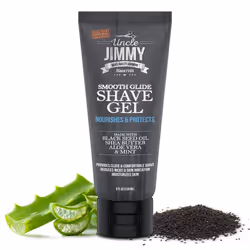 Uncle Jimmy Smooth Glide Shave Gel for Men with Sensitive Skin - Non-Foaming  Soothing Shaving To Hydrate for Soft Face 8oz