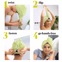 DevaCurl DevaTwist Anti-Frizz Microfiber Towel Wrap, Hands Free Design