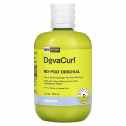 DevaCurl, No-Poo Original, Zero Lather Cleanser For Rich Moisture, For Dry, Medium to Coarse Curls, 12 fl oz (355 ml)