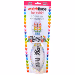Watchitude: Scented Hair Brush - Watercolor Hearts - Kids Berry Scented Stylish Brush Wet Or Dry Hair Durable Bristles Sof ...