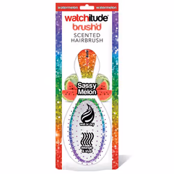 Watchitude: Scented Hair Brush - Sassy Melon - Kids Watermelon Scented Stylish Brush  Wet Or Dry Hair  Durable Bristles  Soft Touch Rubberized Finish