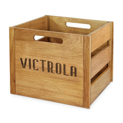 Victrola Wooden Crate - Table Top Album Holder and Organizer for All R