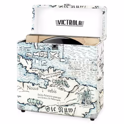 Victrola Vintage Vinyl Record Storage and Carrying Case Fits all Standard Records 33 13 45 and 78 RPM Holds 30 Albums Pe ...