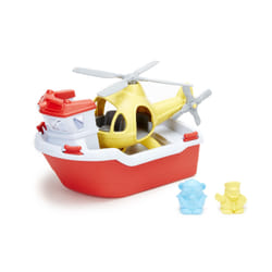 Green Toys Rescue Boat & Helicopter Bath boat Blue, Red, White, Yellow