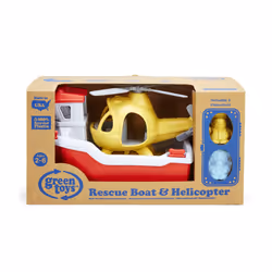 Green Toys Rescue Boat & Helicopter Bath boat Blue, Red, White, Yellow