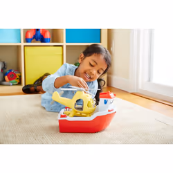 Green Toys Rescue Boat & Helicopter Bath boat Blue, Red, White, Yellow - Additional view 5