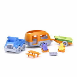 Green Toys RV Camper Set, Action/Adventure, 2 yr(s), Brown, Green, Grey, Yellow, Plastic