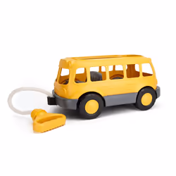 Green Toys Pull Along School Bus Wagon, 18 month(s), 4 wheel(s), Grey, Yellow