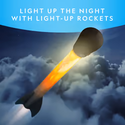 Air Rocket Toy - LED Rocket Launcher for Kids, Stomp and Launch Light Up, Air Powered, Rockets up to 30.5 Meters, Garden Toys, Outdoor Games