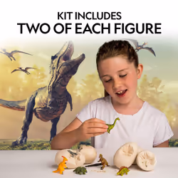 NATIONAL GEOGRAPHIC Dinosaur Dig Kit - 12 Dino Shaped Dig Bricks with