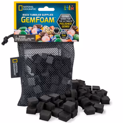 NATIONAL GEOGRAPHIC Rock Tumbling Media - GemFoam Reusable Rock Polisher Foam Use After Rock Tumbling Grit Cycles Adds Shin ...