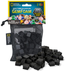 NATIONAL GEOGRAPHIC Rock Tumbling Media - GemFoam Reusable Rock Polisher Foam  Use After Rock Tumbling Grit Cycles  Adds Shine to Tumbled Rocks and Mi