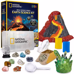 National Geographic Earth Science Kit - Over 15 Science Experiments & STEM Activities for Kids, Includes Crystal Growing Kit, ...