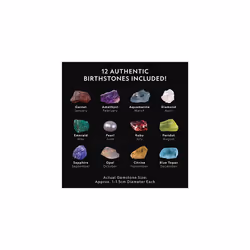 Birthstone Dig Kit - STEM Science Kit with 12 Genuine Birthstones, Includes a Real Diamond, Ruby, Sapphire, Pearl, & More, Dig Up Stunning Gemstones,