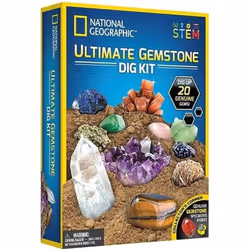 Ultimate Gemstone Dig Kit - Fascinating Gem Excavation Kits for Kids with 20 Authentic Gemstones and Crystals | STEM Educatio ...