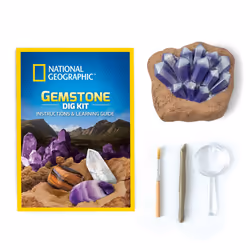 Ultimate Gemstone Dig Kit - Fascinating Gem Excavation Kits for Kids with 20 Authentic Gemstones and Crystals | STEM Educational Science Kits Gifts