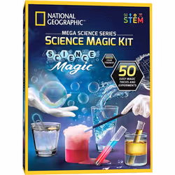 NATIONAL GEOGRAPHIC Science Magic Kit - Perform 20 Unique Science Experiments as Magic Tricks, Includes Magic Wand and Over 5 ...