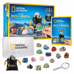 NATIONAL GEOGRAPHIC Rock & Mineral Collection - Rock Collection Box for Kids  15 Gemstones and Crystals for Kids  Geology for ...
