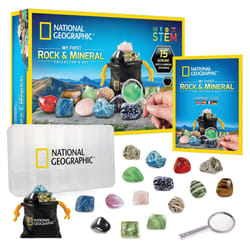 NATIONAL GEOGRAPHIC Rock & Mineral Collection - Rock Collection Box for Kids  15 Gemstones and Crystals for Kids  Geology for Kids  Crystal Collection