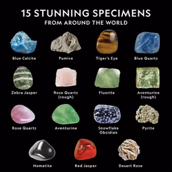 NATIONAL GEOGRAPHIC Rock & Mineral Collection - Rock Collection Box for Kids  15 Gemstones and Crystals for Kids  Geology for Kids  Crystal Collection