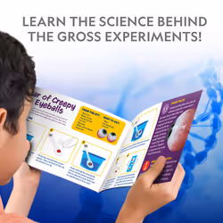 NATIONAL GEOGRAPHIC Gross Science Kit - 45 Experiments- Dissect a Brain  Make Glowing Slime Worms  for Kids 8-12  STEM Project Gifts Boys and Girls (A