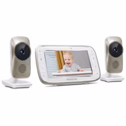 Motorola MBP845CONNECT-2 5"""" Video Baby Monitor with Wi-Fi Viewing  2 Cameras  Digital Zoom  Two-Way Audio  and Room Temperature Display