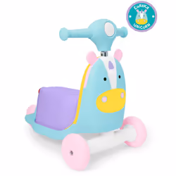 Skip Hop 3-in-1 Baby Activity Push Walker to Toddler Scooter Zoo Unicorn