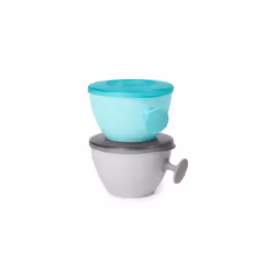 Easy Grab Bowls Grey and Soft Teal