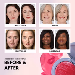 Clover Pressed Silk Blushing Balm | Natural Looking Blush  Glowing Skin  Easy to Blend | Cruelty-Free & Vegan Cream Blush For Cheeks (Heartthrob)