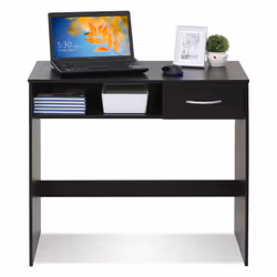 Furinno Computer Study Desk with Drawer, Engineered Wood, Espresso, 81.8 (W) x 73.9 (H) x 39.4 (D) cm