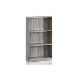 Furinno 99736GYW Basic 3-Tier Bookcase Storage Shelves, French Oak Grey