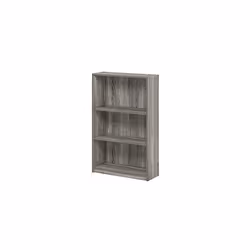 JAYA Simple Home 3-Tier Adjustable Shelf Bookcase, French Oak Grey