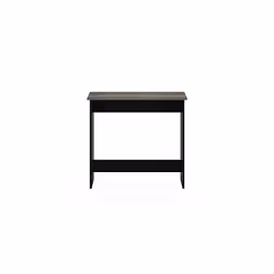 Simplistic Computer Desk, Study Desk, Writing Desk, French Oak/Black, 80 (W) x 75.7 (H) x 39.4 (D) cm
