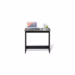 Simplistic Computer Desk, Study Desk, Writing Desk, French Oak/Black, 80 (W) x 75.7 (H) x 39.4 (D) cm