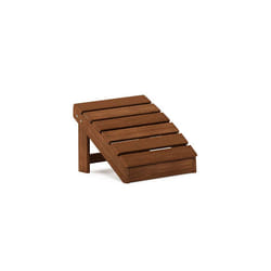 Small Hardwood Adirondack Footstool in Teak Oil, Wood, Natural, 45.21 (W) x 33.27 (H) x 42.67 (D) cm