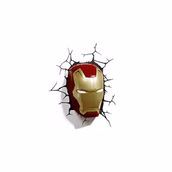 Marvel Iron Man Mask 3D Wall Light, for Not suitable for children under 36 months