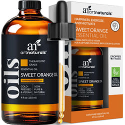 artnaturals Sweet Orange Essential Oil (4.0 Fl Oz / 118ml)- 100% Pure Undiluted Citrus Oil - Glass Bottle w/Dropper