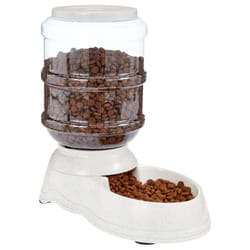 Amazon Basics Gravity Pet Food Feeder for Dogs and Cats  Small  6-Pound Capacity  Gray