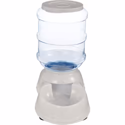Amazon Basics Gravity Pet Food Feeder for Dogs and Cats  Small  6-Pound Capacity  Gray